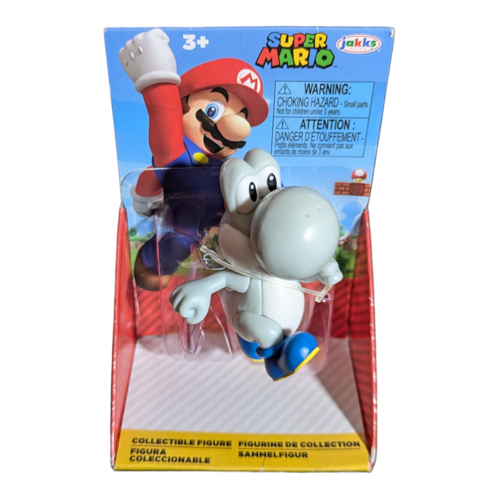 Rare! World of Nintendo-Gray Yoshi - 2.5"- Jakks Pacific Figure New in Package